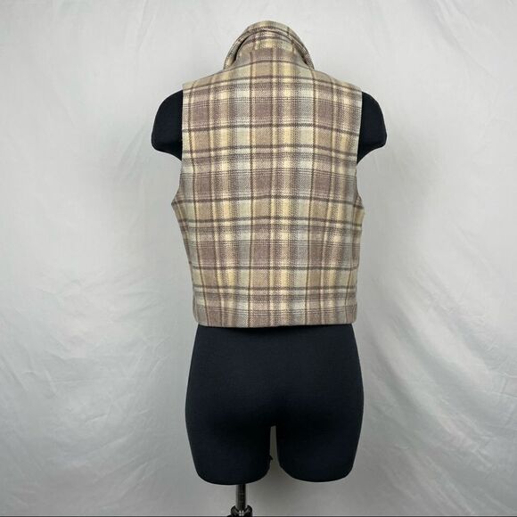 WoolRich Plaid Wool Full Zip Vest - Women’s S - Picture 3 of 9